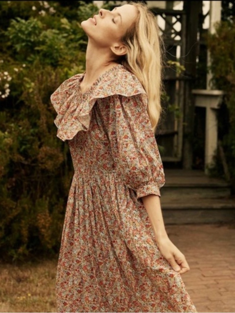 Doen Darcy Dress Red Liberty Fabrics Chive Size L